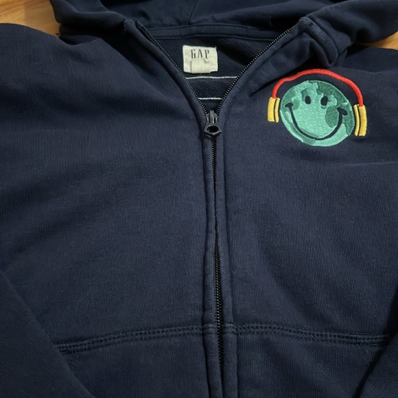 Gap kids navy blue zip up hoodie size M - Picture 9 of 9